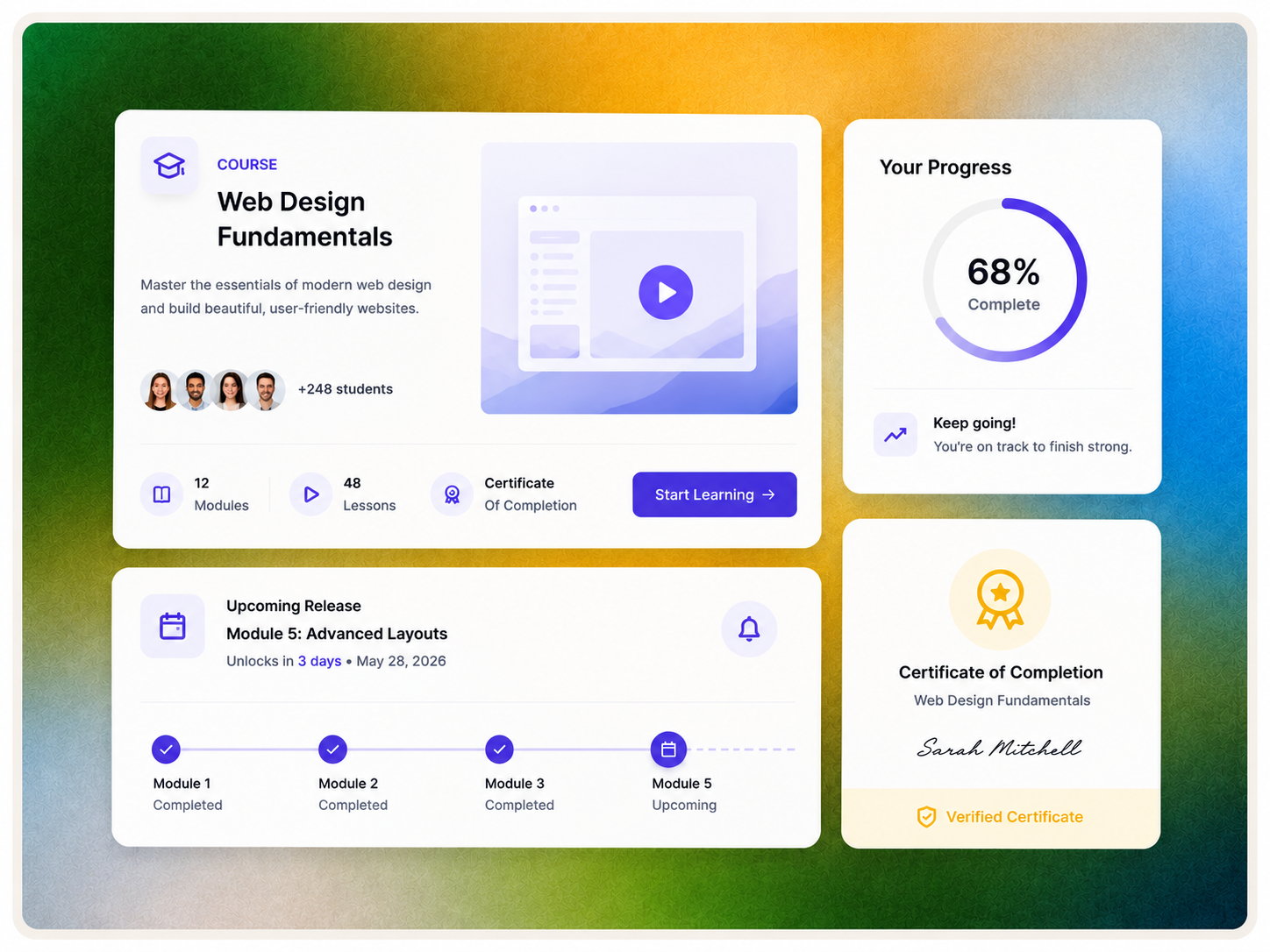 Course monetization and checkout